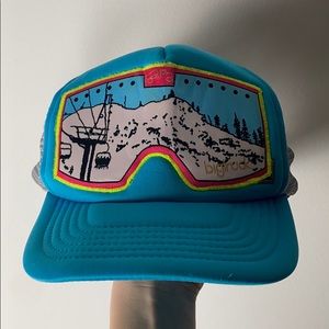 Big Truck brand ski goggles trucker hat meshback
